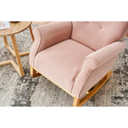 Chaise à bascule à dossier haut pour bébé, fauteuil de nurserie, siège rembourré en tissu confortable, fauteuil à dossier haut