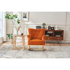 Chaise à bascule à dossier haut pour bébé, fauteuil de nurserie, siège rembourré en tissu confortable, fauteuil à dossier haut