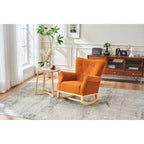 Chaise à bascule à dossier haut pour bébé, fauteuil de nurserie, siège rembourré en tissu confortable, fauteuil à dossier haut