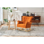 Chaise à bascule à dossier haut pour bébé, fauteuil de nurserie, siège rembourré en tissu confortable, fauteuil à dossier haut