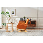 Chaise à bascule à dossier haut pour bébé, fauteuil de nurserie, siège rembourré en tissu confortable, fauteuil à dossier haut