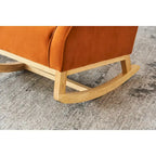 Chaise à bascule à dossier haut pour bébé, fauteuil de nurserie, siège rembourré en tissu confortable, fauteuil à dossier haut