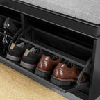 SoBuy FSR64-SCH, Meuble de Rangement Banc à Chaussures avec Tiroir Rabattable pour Couloir