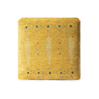 18 Pouf ottoman abstrait jaune