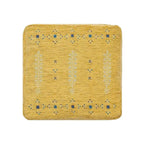 18 Pouf ottoman abstrait jaune