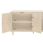 Meuble bas moderne à 4 portes avec étagère réglable