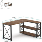 Bureau d'angle industriel réversible