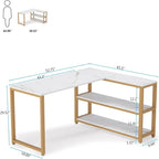 Bureau d'angle industriel réversible