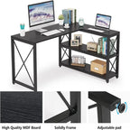 Bureau d'angle industriel réversible
