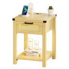 Table d'appoint avec lampe et station de recharge