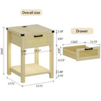 Table d'appoint avec lampe et station de recharge