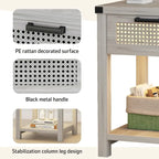 Table d'appoint avec lampe et station de recharge