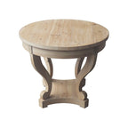 Table à manger ronde de petite taille de style ferme avec pieds incurvés, table d'appoint, table basse pour coin repas, cuisine
