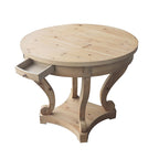 Table à manger ronde de petite taille de style ferme avec pieds incurvés, table d'appoint, table basse pour coin repas, cuisine