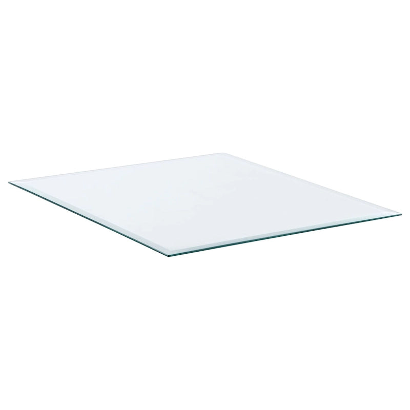 Plateau de table rectangulaire en verre trempé transparent de style décontracté