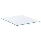 Plateau de table rectangulaire en verre trempé transparent de style décontracté