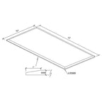 Plateau de table rectangulaire en verre trempé transparent de style décontracté