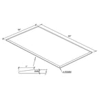 Plateau de table rectangulaire en verre trempé transparent de style décontracté