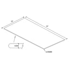 Plateau de table rectangulaire en verre trempé transparent de style décontracté