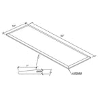 Plateau de table rectangulaire en verre trempé transparent de style décontracté