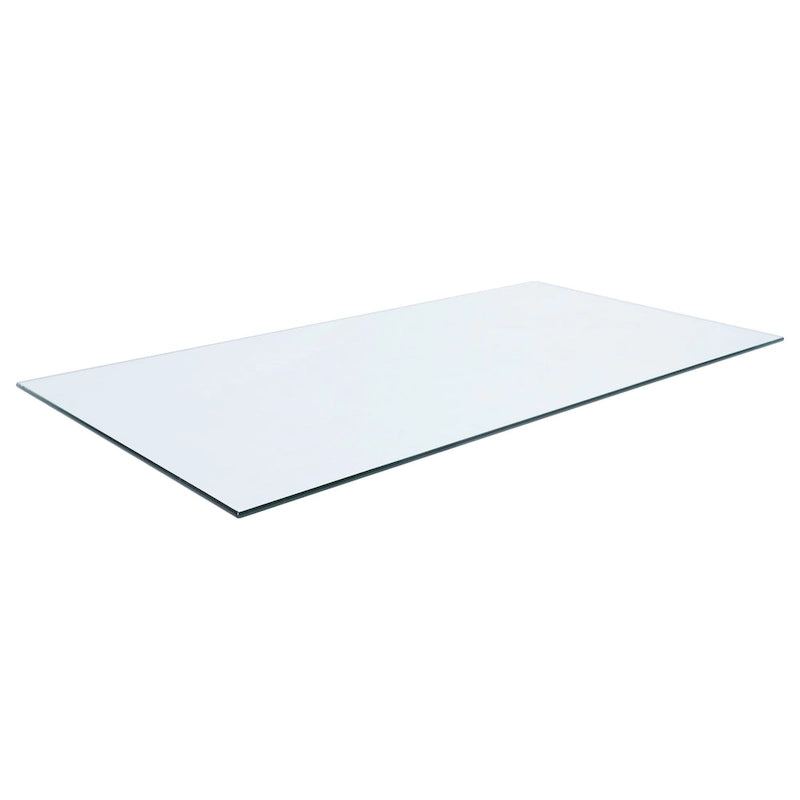 Plateau de table rectangulaire en verre trempé transparent de style décontracté
