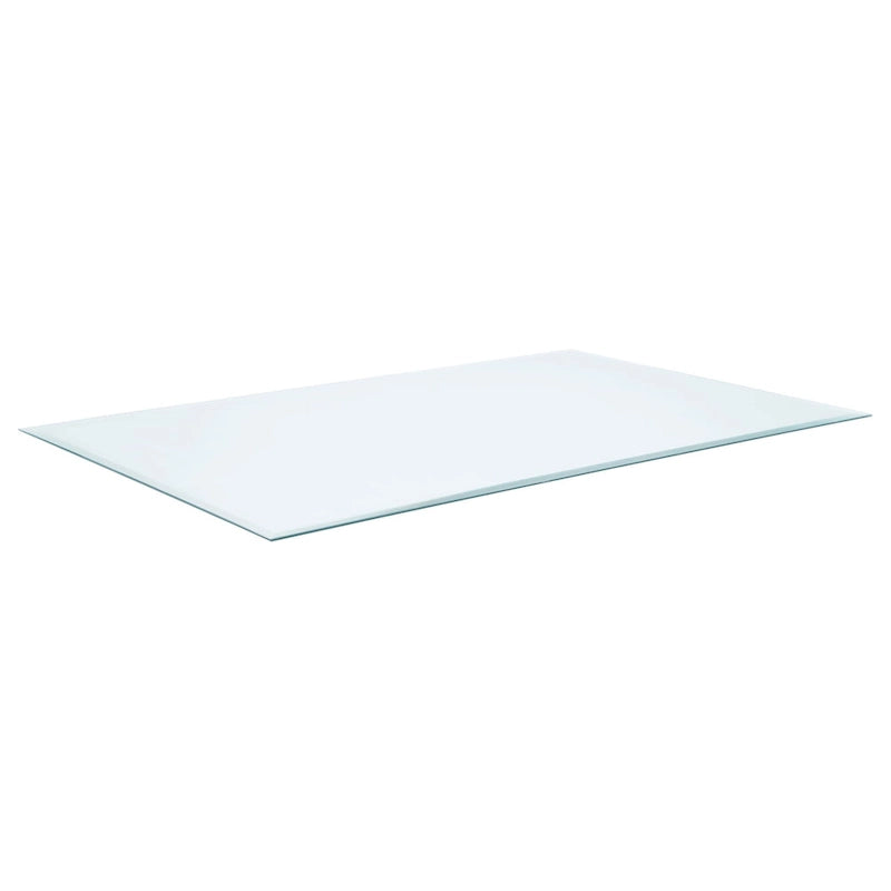 Plateau de table rectangulaire en verre trempé transparent de style décontracté