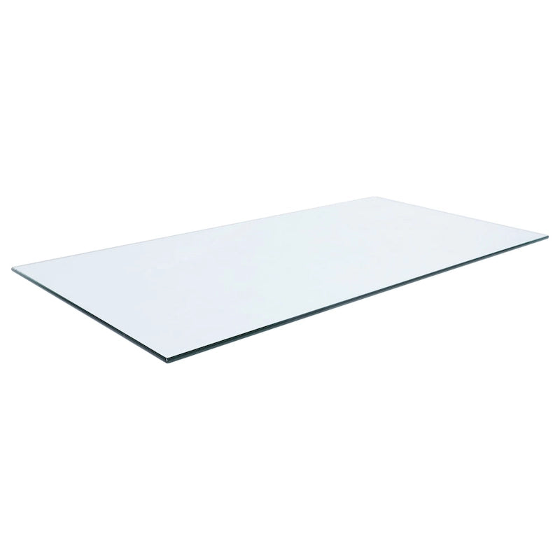 Plateau de table rectangulaire en verre trempé transparent de style décontracté