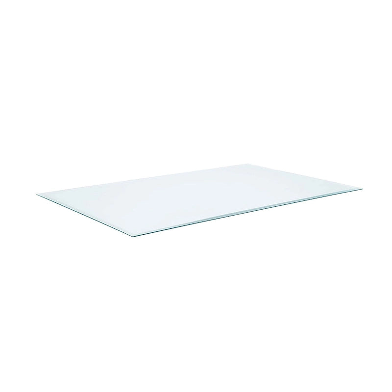 Plateau de table rectangulaire en verre trempé transparent de style décontracté