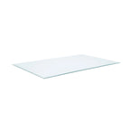 Plateau de table rectangulaire en verre trempé transparent de style décontracté