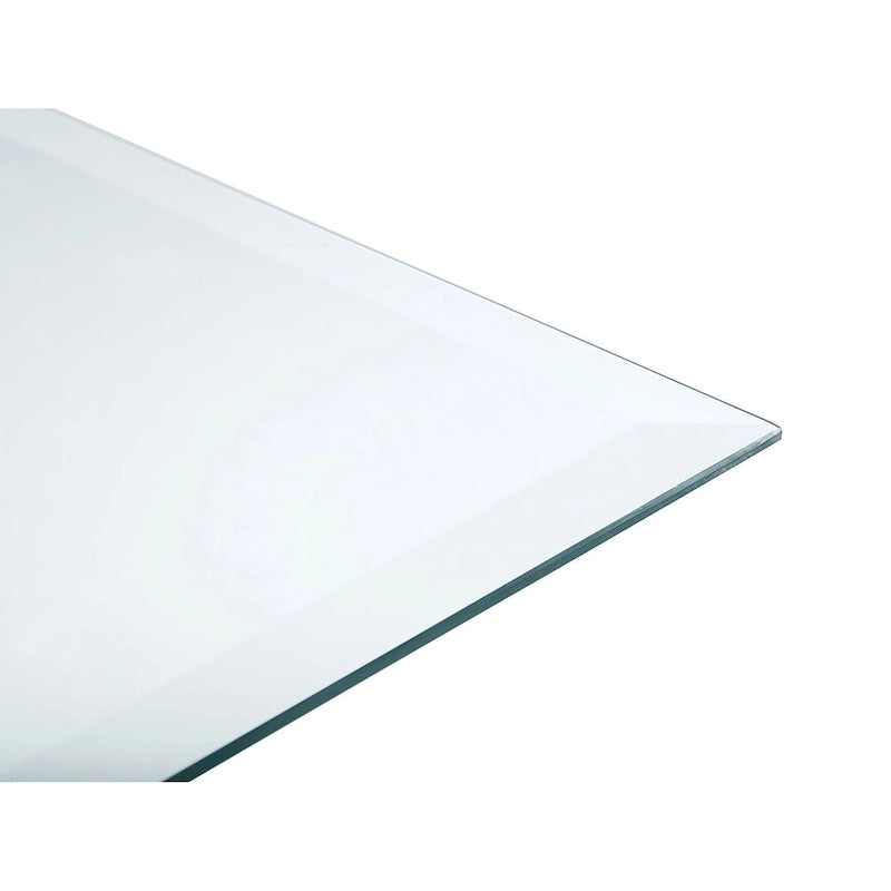 Plateau de table rectangulaire en verre trempé transparent de style décontracté