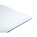 Plateau de table rectangulaire en verre trempé transparent de style décontracté