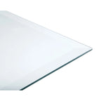 Plateau de table rectangulaire en verre trempé transparent de style décontracté