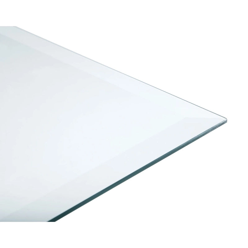 Plateau de table rectangulaire en verre trempé transparent de style décontracté