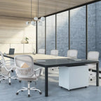 Chaise de bureau ergonomique avec accoudoirs fixes
