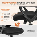 Chaise de bureau ergonomique avec accoudoirs fixes