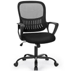 Chaise de bureau ergonomique avec accoudoirs fixes