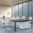 Chaise de bureau ergonomique avec accoudoirs fixes