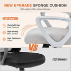 Chaise de bureau ergonomique avec accoudoirs fixes