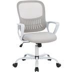 Chaise de bureau ergonomique avec accoudoirs fixes