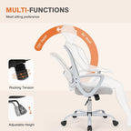 Chaise de bureau ergonomique avec accoudoirs fixes