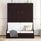 Lit mural escamotable Queen Size avec coussin